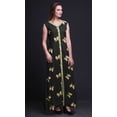 thumbnail image 3 of Bimba Robe Maxi Décontractée pour Femmes à Col en V Sans Manches avec Fente avant Imprimée Boho-Medium, 3 of 5