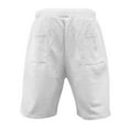 thumbnail image 4 of Bcfgryg Men's Summer Heavyweight Knitted Jacquard Streetwear Loose Casual Shorts Cargo Shorts Men White S, 4 of 4