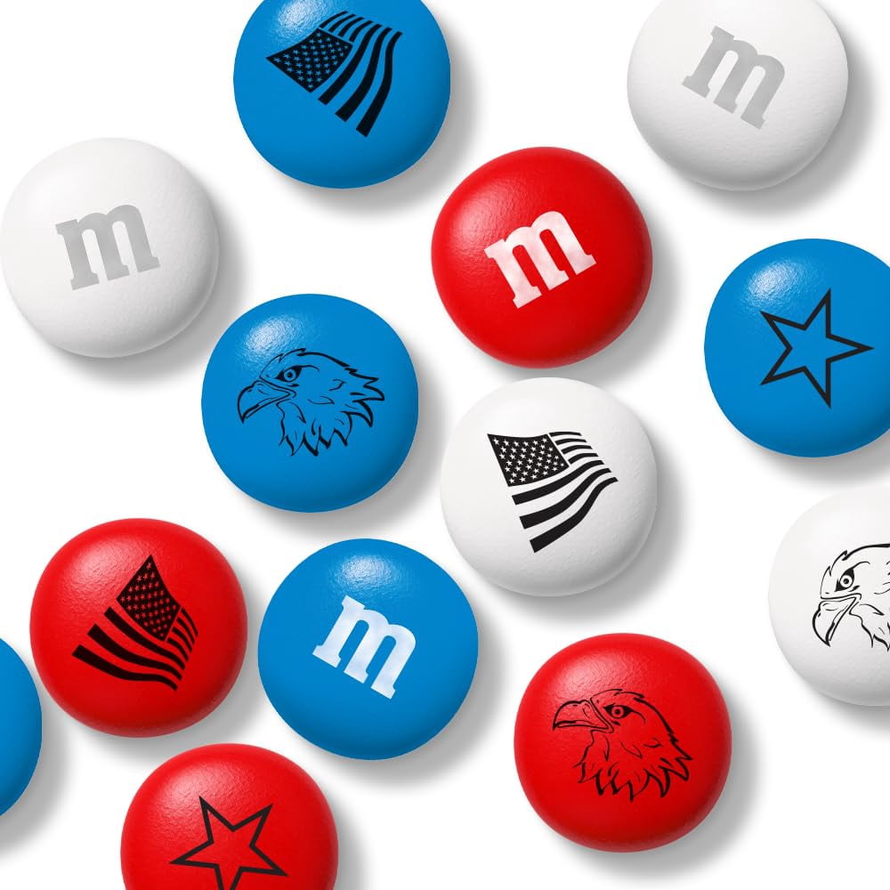 M&M'S USA Patriotic Red, White & Blue Milk Chocolate Candy, 10 oz Bags, 3 Pack
