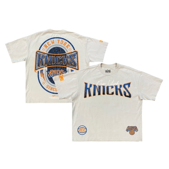 Men's Cream New York Knicks Legend Row Collection Premium T-Shirt