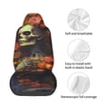 thumbnail image 3 of Vsdgher Vintage Floral Skull for Automotive Seat Covers for Cars Trucks and SUVs, Universal Fit Anti-Slip Bucket Seat Protector for Cars,Vehicle Seat Protector for Front Seats, 3 of 5