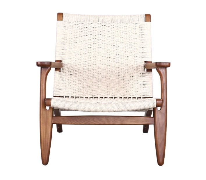 Plata Décor Import Inc – Fauteuil Ash Lounge Chair Noyer Blanc