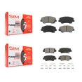 thumbnail image 1 of SIM Front Rear Semi-Metallic Brake Pads Kit for Car Hyundai Elantra Accent Kia Rio GT Forte Veloster Forte5 Coupe Koup KSM-100190, 1 of 8