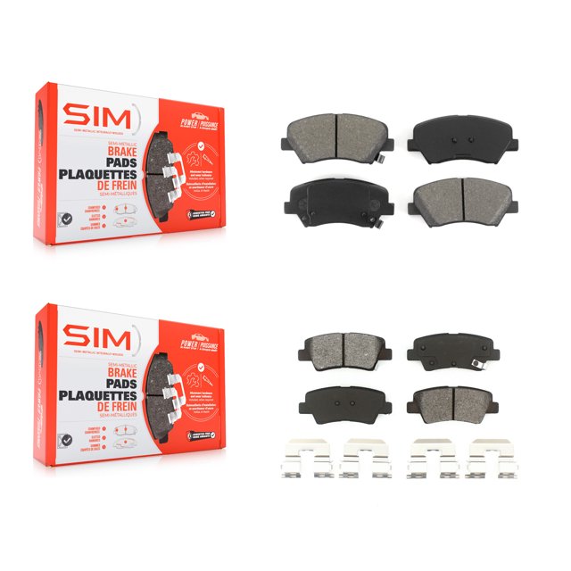 SIM Front Rear Semi-Metallic Brake Pads Kit for Car Hyundai Elantra Accent Kia Rio GT Forte Veloster Forte5 Coupe Koup KSM-100190