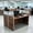 Walnut-47.2inch, variant on 4-Person Office Cubicle Desk with Cable Grommet,White,94.5 Inch (White-47.2inch, 47.2"D x 94.5"W x 29.5"H, 1)
