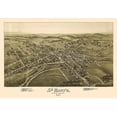 thumbnail image 2 of Fowler 14x11 Gold Ornate Wood Framed with Double Matting Museum Art Print Titled - Saint Marys Pennsylvania - Fowler 1895, 2 of 4