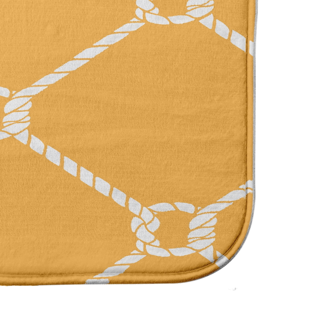 Simply Daisy 34" x 21" Plush Microfiber Yellow Ahoy! Bath Mat