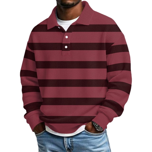 Hombres de Manga Larga Vintage Impreso Botón Abajo Cuello Turndown Color Sólido Casual Camisa Suave para el Verano