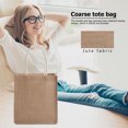 thumbnail image 4 of Moontgen Burlap Tote Bags Blank Jute Beach Handbag Gift Bags with Handle (Vertical), 4 of 9