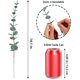 thumbnail image 2 of 14.96quot; Tallos de eucalipto artificiales, vegetación falsa para decoración de mesa de café, casa de campo, decoración del hogar, decoración de bodas y coronas para hacer hojas de plantas falsas (os Feliz Sencillez, 2 of 4