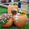 thumbnail image 5 of Cute Dog Figurines, Hanging Flower Pot Hugger Resin Puppy Planter Ornaments for Home, Garden, Patio & Yard Decorations (Funny Pug Design), 5 of 5