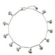thumbnail image 2 of Tobillera de de cadena de campanas ajustables de plata de joyería de lujo para mujeres y niñas Zulema Pulsera de plata del tobillo, 2 of 8