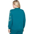 thumbnail image 2 of Alfred Dunner Womens Embroidered Sleeve Button Detail Top, 2 of 4