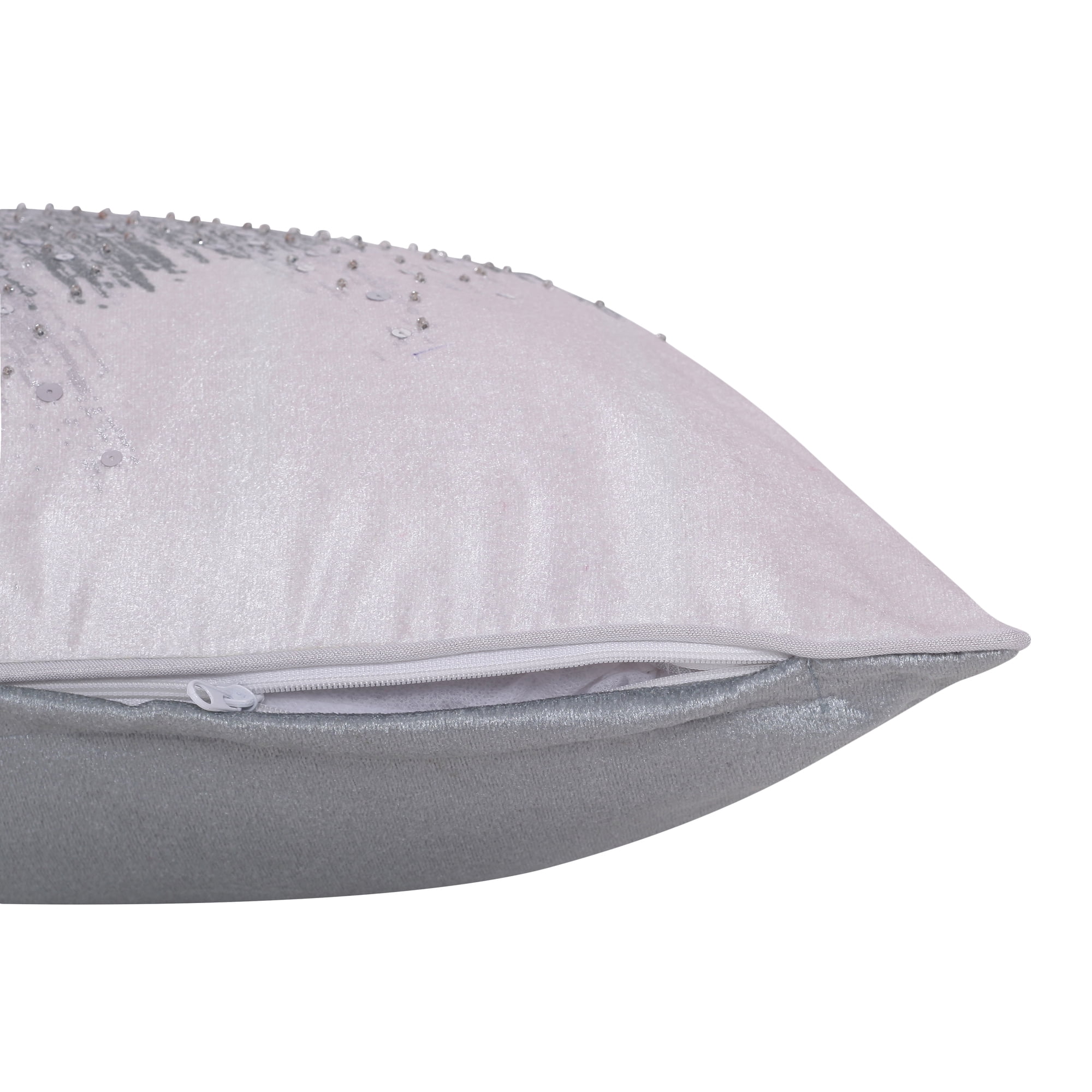 Harlow Hill Demi 16" x 24" Ivory/Silver Abstract Polyester Adult Decorative Throw Pillow Cover