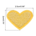 thumbnail image 2 of Uxcell 30 Pcs Heart Shaped Iron on Patches Embroidered Sew Patches Appliques for Clothing Repair Yellow 0.79"x0.98", 2 of 6