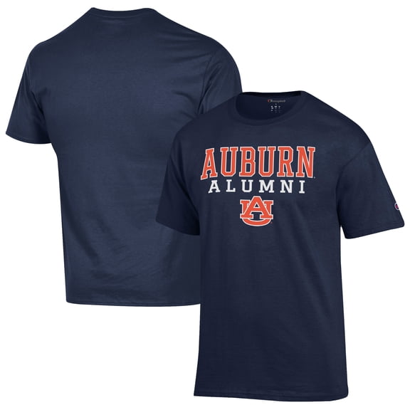 Men's Champion Navy Auburn Tigers Alumni Logo Stack T-Shirt