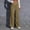 L Beige, variant on Rhuody Capri Pants For Women High Waist Trousers Straight Leg Button Down Work Business Pants Solid Color Slacks With Pockets Basic Trousers L Yellow