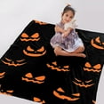 thumbnail image 4 of Halloween Pumpkin Blanket Cozy Soft Lightweight Flannel Throw Blanket for Bed Sofa Travel All Season Kids 40" x 50", 4 of 6