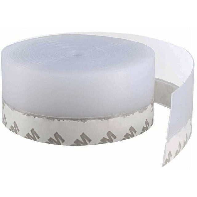Bande d'Étanchéité de Porte Économe en Énergie et Résistante aux Intempéries, Protection Anti-Collision Bouchon en Silicone, Flexible et Durable, Adhésif Fort, Transparent, 10 Mètres par 35 Millimètres