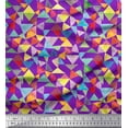 thumbnail image 1 of Soimoi Cotton Voile Fabric Triangle Geometric Print Sewing Fabric Yard 42 Inch Wide, 1 of 3