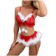 thumbnail image 1 of Mujeres Navidad Malla Perspectiva Ropa interior Sujetador Bragas Falda Lencería Juegos de rol Fridja  nalpqowj42330, 1 of 8