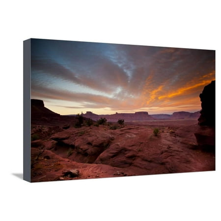 Sunrises in the Moab Desert - Viewed from the Fisher Towers - Moab, Utah Stretched Canvas Print Wall Art By Dan (Best Sunrise Spot In Moab)