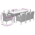 thumbnail image 4 of vidaXL 9 Piece Garden Dining Set with Cushions Black Poly Rattan, 4 of 5