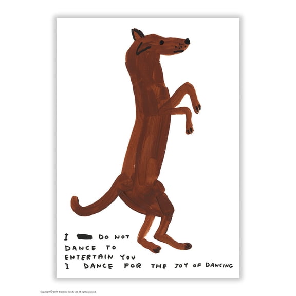 Postcard - Funny A6 Print - Dancing Dog