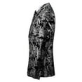 thumbnail image 2 of Mens Luxury Paisley Suit Jacket Gold Shiny Slim Fit Button Down Blazer, 2 of 5