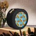 thumbnail image 6 of Yiaed Sunflowers Print Travel Jewelry Case Bridesmaid Gift Boxes Jewelry Travel Organizer Small Round Jewelry Box Mini Storage-Black, 6 of 7