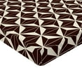 thumbnail image 2 of Ambesonne Geometric Fitted Sheet, Contrast Color Triangles, Twin Size, Seal Brown and Cream, 2 of 3