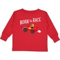 thumbnail image 3 of Inktastic Born to Race- Red Race Car Boys or Girls Long Sleeve Toddler T-Shirt, 3 of 5