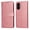 Pink, variant on Wallet Phone Case for OnePlus Nord CE 3 with Card Holder and Stand Function Brown