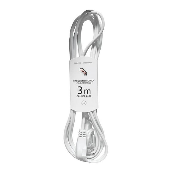 Extensión Eléctrica Iusa 3 M Blanco 619339