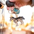 thumbnail image 3 of Horse Shape Rhinestone Key Chain Horse Rhinestone Pendant Decorative Key Ring, 3 of 8