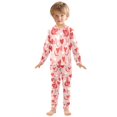 thumbnail image 6 of FORMRS Long Sleeve Top and Pants Pajama Set for Niños 2-Piece Sleepwear, Sizes 18M-8Y, Bunnies and Hearts, 6 of 6