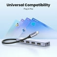 thumbnail image 4 of UGREEN 5-in-1 USB C Hub, USB C to 4 USB A 3.0 for Laptop, Compatible with MacBook, Tablet, Cellphone, 0.5 ft Cable, 4 of 10