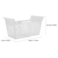 thumbnail image 2 of LOLIPPYY Basket Extendable for Storage Freezer Basket Plastic White Food Organization Kitchen 1Set, 2 of 8