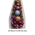 thumbnail image 3 of Tumdkd Easter Bunny Ear Table Runner 35x13 Inch, Linen Printed Table Flag with Rabbit Design, Spring Restaurant Dining Decor, 3 of 6