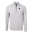 thumbnail image 2 of Men's Cutter & Buck  Heather Gray Hillsboro Hops Adapt Eco Knit Heather Big & Tall Quarter-Zip Pullover Top, 2 of 3