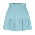 thumbnail image 6 of ZZwxWA Womens Skirts Flowy A Line Short Skirt High Waisted Ruffle Mini Skirts Pleated Cute Skirt Evening Cocktail Party, 6 of 6