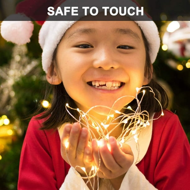 500LED Fairy String Lights Warm White Christmas Lights 164ft Silver