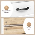 thumbnail image 4 of Dresser for Bedroom, Gizoon 47”Wooden Chest of Drawers Storage with 7 Drawers and Metal Handles for Bedroom/Closet, Black, 4 of 8