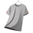 thumbnail image 2 of Ceisia Men's Short Sleeve Performance T-Shirt Solid Color Athletic Outdoor Running Gym Top Moisture Wicking Quick Dry Crewneck Gifts for Father Gray 5X, 2 of 5