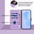 thumbnail image 3 of Wallet Case Compatible for Google Pixel 8 Pro, PU Leather Magnetic Closure Protective Flip Folio Case with 3 Card Holder and Wrist Strap Cover Women Men,Purple,For Google Pixel 8 Pro, 3 of 7