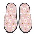 thumbnail image 1 of Balery Daisy And Bee Pantuflas de Casa de Felpa Silenciosas con Diseño Estampado, Zapatillas Cómodas Antideslizantes de Algodón para Interior-Large, 1 of 8