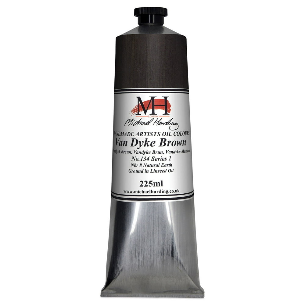 Michael Harding Artist Oil Paint Van Dyke Brown, 225 ml tube