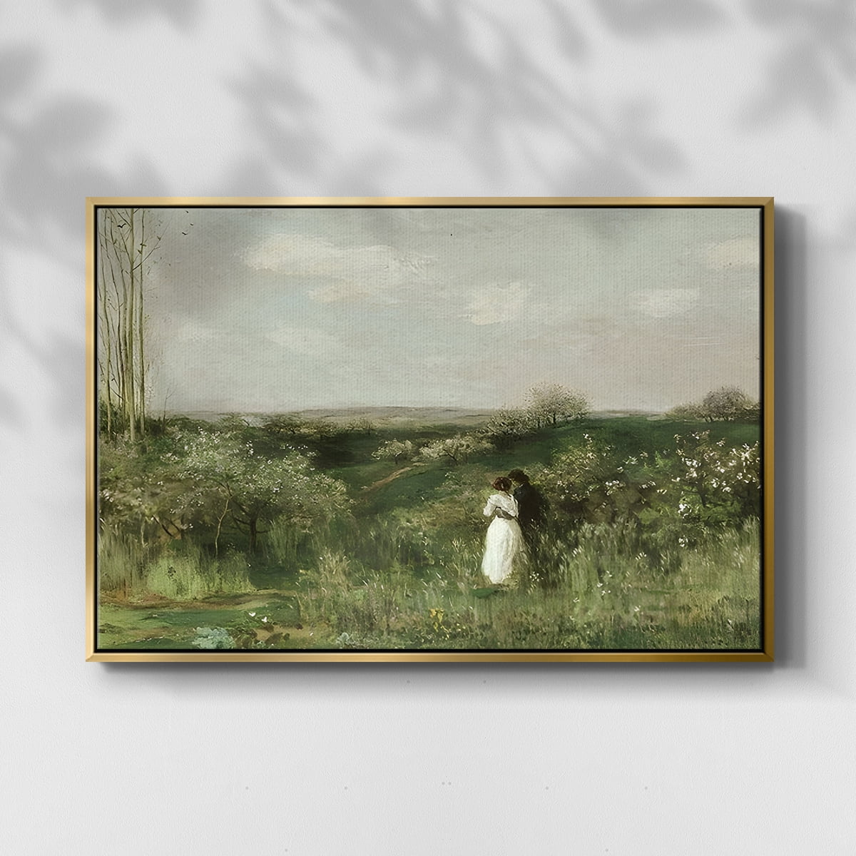 Vintage Landscape-CCXLVI By Wexford Home Framed in Gold Wood Gallery Wrapped Canvas 17 in. x 25 in.