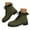 AG, variant on Suede Combat Boots Womens Lug Sole Lace up Low Heel Ankle Boots Retro Round Toe Booties