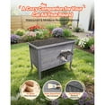 thumbnail image 4 of KFF Heated Wooden Cat Shelter Insulated Outdoor Cat House Pet Cat Weatherproof Heated Shelter with 30W Warming Pad, PVC Door Flap & Asphalt Roof, 4 of 9